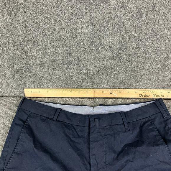 Corneliani Dress Pants Men's Size 52 Navy Slim Cotton Fit Formal Tailored Wash - Picture 9 of 12